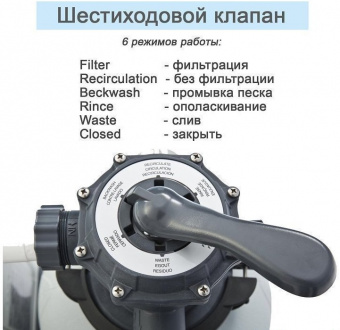 Песочный фильтр-насос для очистки воды 6000 л/ч, WiFi управление, Intex 26656