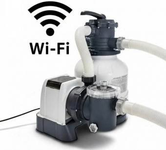 Песочный фильтр-насос для очистки воды 6000 л/ч, WiFi управление, Intex 26656